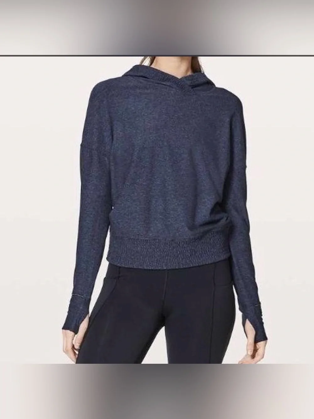 EUC lululemon athletica Navy Lead The Pack Hoodie